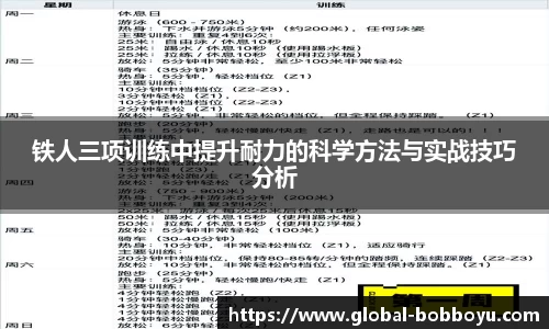 铁人三项训练中提升耐力的科学方法与实战技巧分析
